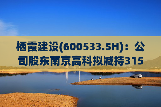 栖霞建设(600533.SH)：公司股东南京高科拟减持3150万股，占公司总股本3%