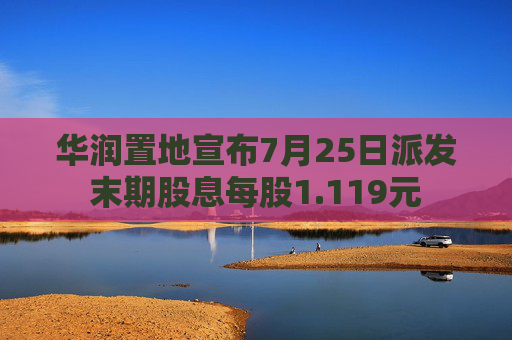 华润置地宣布7月25日派发末期股息每股1.119元