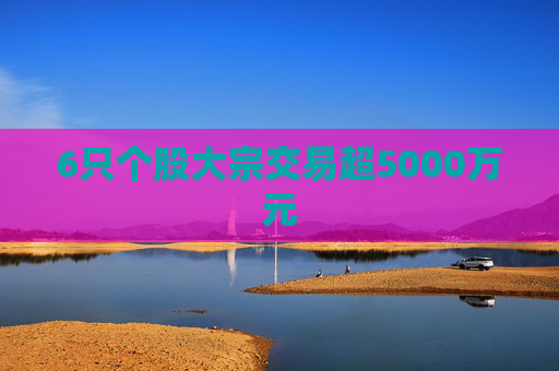 6只个股大宗交易超5000万元
