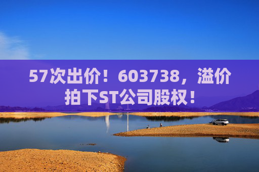57次出价！603738，溢价拍下ST公司股权！