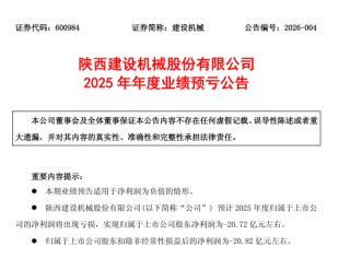 惊呆！48亿市值A股建设机械，预亏超20亿元！
