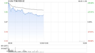中国天瑞水泥复牌一度涨近63% 全年扭亏为盈赚2.79亿元