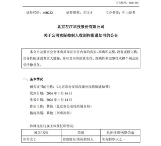 当年8倍妖股，实控人被拘留