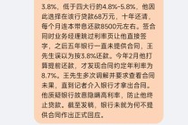 男子称提前还贷发现贷款利率8.7%而非3.8%，“银行方称可以退几万，我拒绝了”