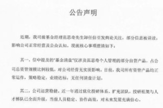 称遭背刺出局，靖奇投资始人范思奇又澄清