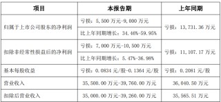 ST未名预计2025年亏损5500万至9000万元