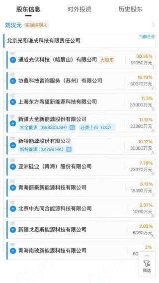 “多晶硅平台公司”股东名单披露，通威股份、大全能源回应