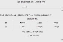 央行今日开展5308亿元7天逆回购操作
