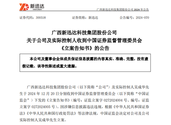 突发！这家A股公司及实控人，被证监会立案！  第1张