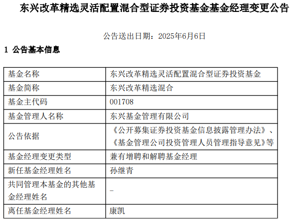 康凯1413%换手率后闪电离任！孙继青“二进宫”揭秘东兴基金战略深意  第1张