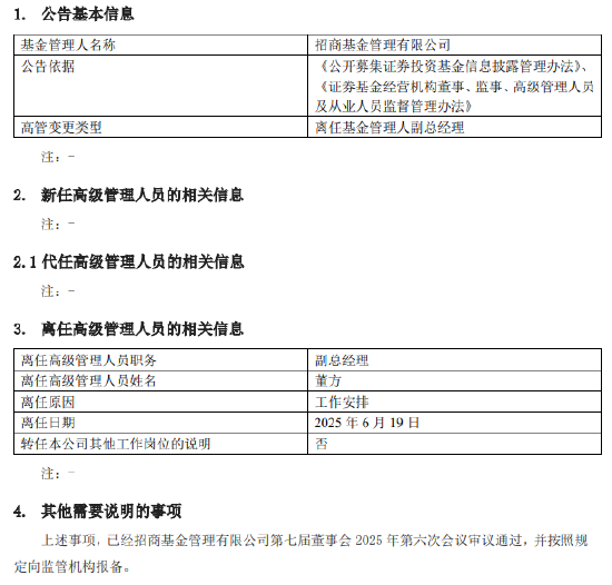招商基金高管“换防”收官？权益短板与人才流失困局下战略突围  第1张