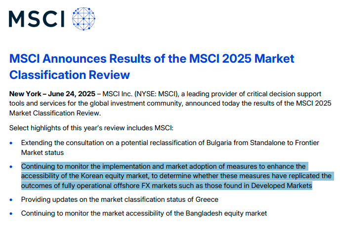 “升咖”再度失败!MSCI仍将韩国归类为新兴市场 第1张 “升咖”再度失败!MSCI仍将韩国归类为新兴市场 第1张