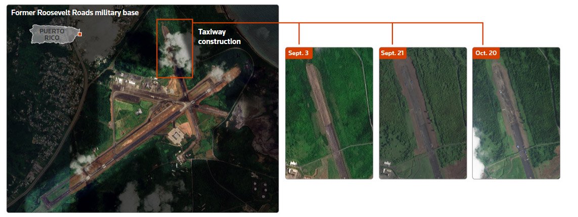 英媒发现美军正在升级一处废弃海军基地，“可能想恐吓马杜罗”  第1张