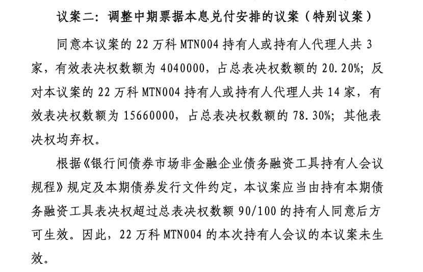 万科中票展期方案再被否，仅获一个月宽限期  第1张