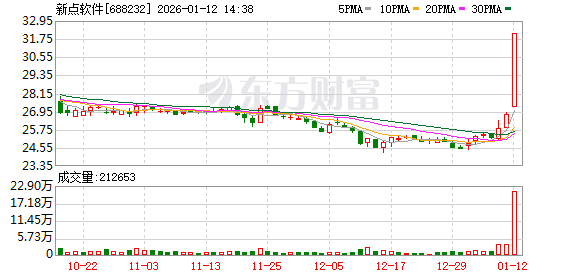 新点软件盘中涨停  第1张