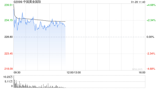 中国黄金国际盘初涨超4% 发布2026年年度产量指引  第1张