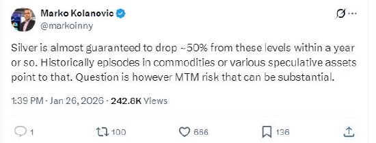 前小摩首席策略师警告：银价未来一年“几乎肯定”会腰斩  第1张
