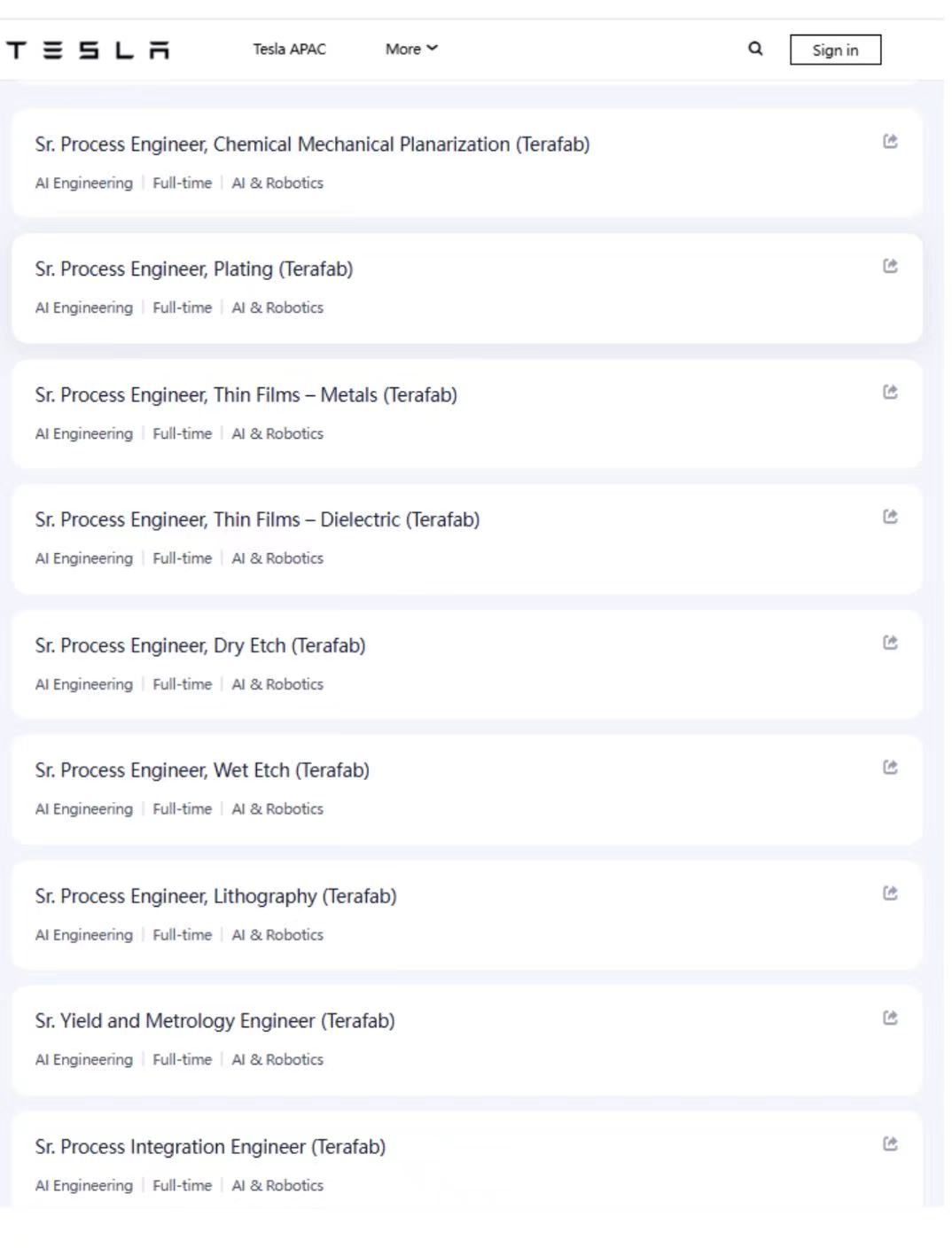 马斯克加快筹备Terafab半导体项目，特斯拉官方正为其招揽人才  第1张